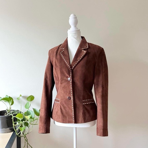 VINTAGE SUEDE BLAZER - Picture 1 of 6